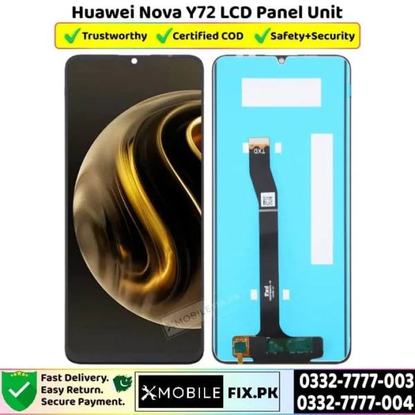 Huawei Nova Y72 LCD Panel Unit Price In Pakistan