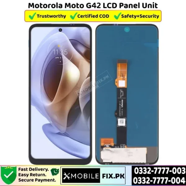 Motorola Moto G42 LCD Panel Unit Price In Pakistan